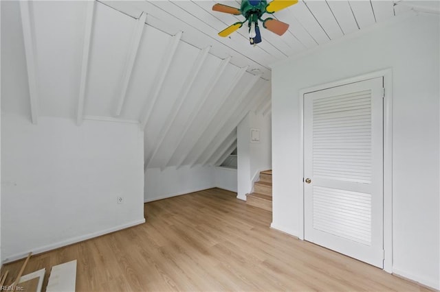 4328 Thoroughgood Dr, Virginia Beach, VA 23455 - bonus room with a ceiling fan, light wood-type flooring, and baseboards