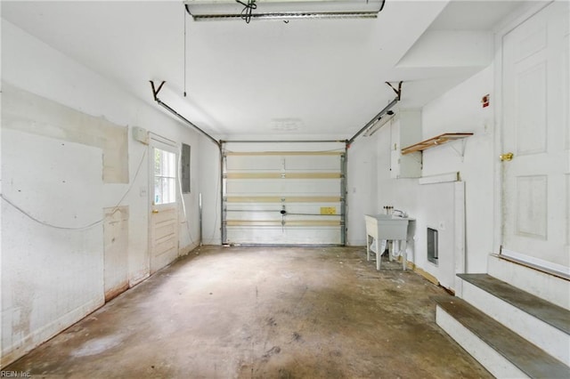 4328 Thoroughgood Dr, Virginia Beach, VA 23455 - garage with electric panel and a sink