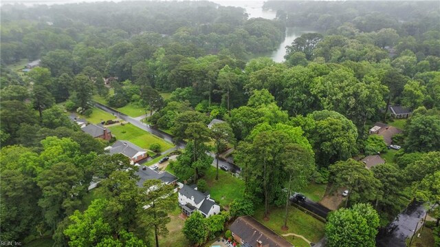 4328 Thoroughgood Dr, Virginia Beach, VA 23455 - aerial overview of property's location featuring a heavily wooded area
