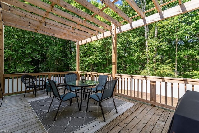2011 River Pearl Way, Chesapeake, VA 23321 - deck featuring a pergola and outdoor dining space