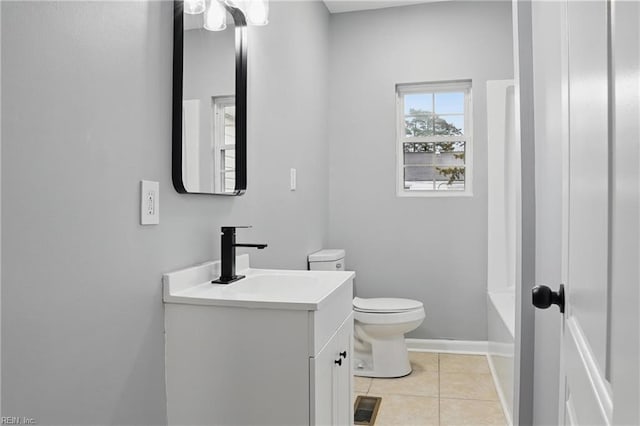 6428 Hudson Ave, Norfolk, VA 23502 - full bathroom featuring toilet, vanity, tile patterned flooring, and baseboards