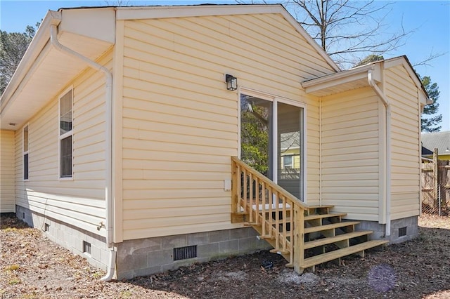 6428 Hudson Ave, Norfolk, VA 23502 - view of home's exterior featuring crawl space and entry steps