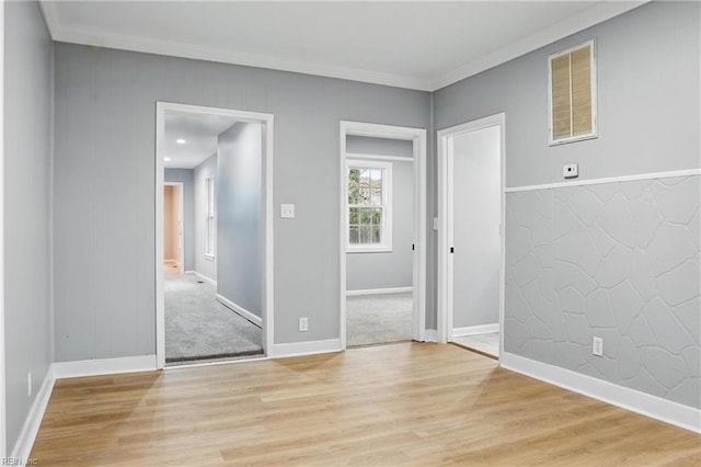 6428 Hudson Ave, Norfolk, VA 23502 - empty room with light wood-style floors, crown molding, and baseboards