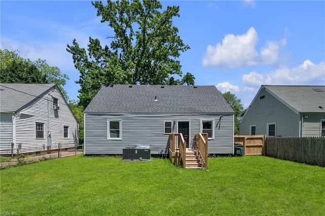 30 W Southampton Ave, Hampton, VA 23669 - back of property featuring central AC and roof with shingles