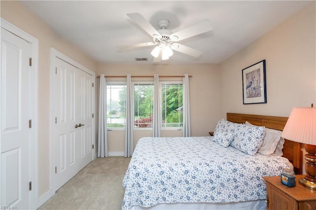 1301 Hawaiian Dr, Virginia Beach, VA 23451 - bedroom featuring light carpet, ceiling fan, and baseboards