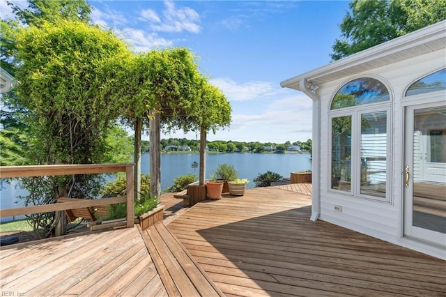 1217 Cogliandro Dr, Chesapeake, VA 23320 - wooden deck with a water view