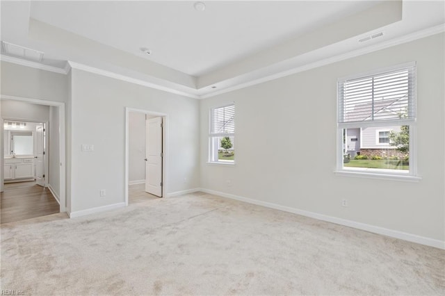 1400 Acadian Dr Unit A, Suffolk, VA 23434 - unfurnished bedroom with a raised ceiling, carpet flooring, crown molding, and baseboards