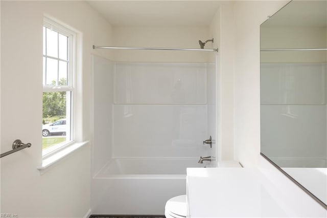 102 Corcoran Ln, Suffolk, VA 23434 - full bathroom with vanity, toilet, and bathing tub / shower combination