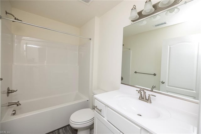 102 Corcoran Ln, Suffolk, VA 23434 - full bathroom with toilet, vanity, and tub / shower combination