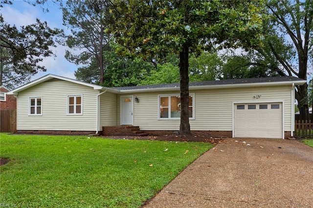 3408 Wakefield Dr, Portsmouth, VA 23703 - single story home with crawl space, a garage, and driveway