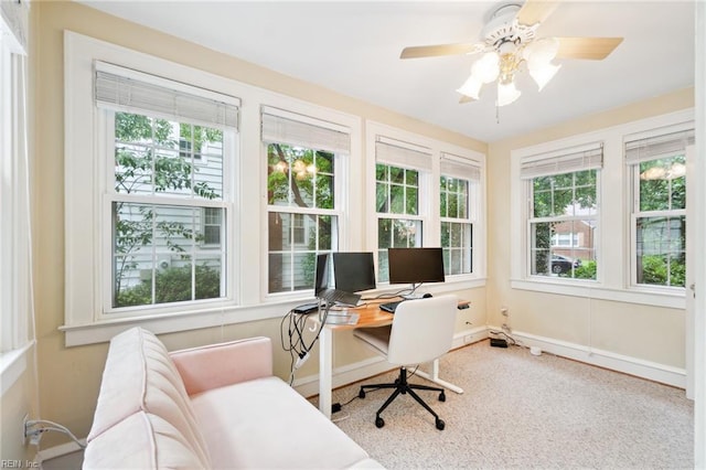 3 Acorn St, Hampton, VA 23669 - home office featuring healthy amount of natural light and carpet floors