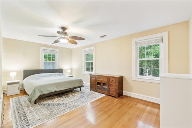 3 Acorn St, Hampton, VA 23669 - bedroom with light wood finished floors, baseboards, and ceiling fan