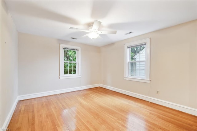 3 Acorn St, Hampton, VA 23669 - unfurnished room with light wood-type flooring, baseboards, and ceiling fan