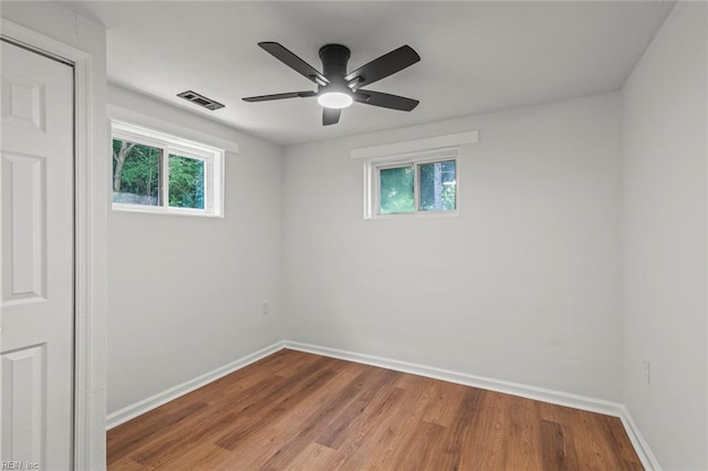 10 Hopkins St, Hampton, VA 23663 - empty room featuring baseboards, wood finished floors, and ceiling fan