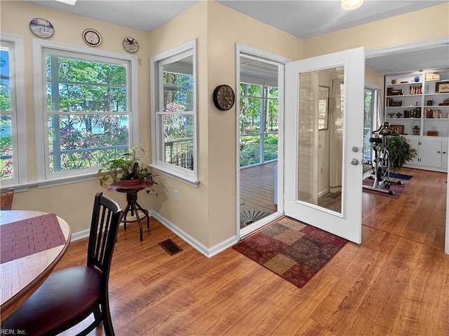 585 Morse Point Rd, Port Haywood, VA 23138 - entryway with wood finished floors and plenty of natural light