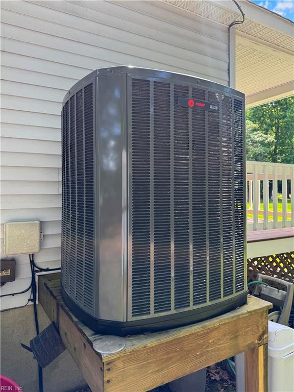 585 Morse Point Rd, Port Haywood, VA 23138 - exterior view of cooling unit