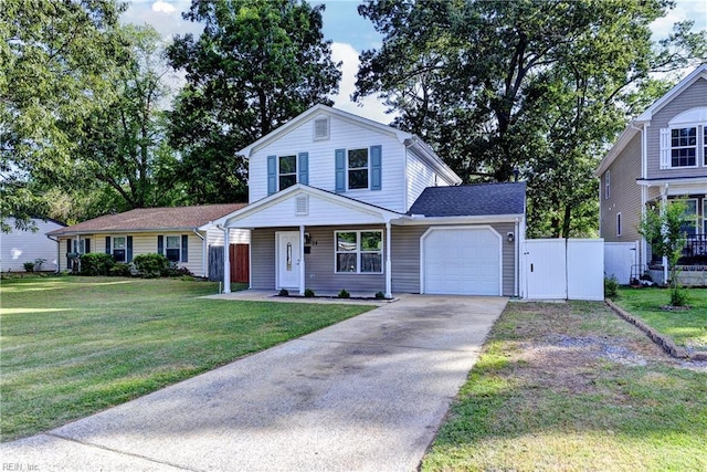 39 Morrison Ave, Newport News, VA 23601 - view of front of home with concrete driveway, an attached garage, and covered porch