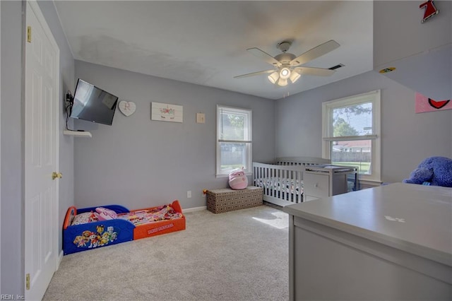 4217 Meadowgate Ct, Chesapeake, VA 23321 - bedroom with carpet, ceiling fan, and baseboards