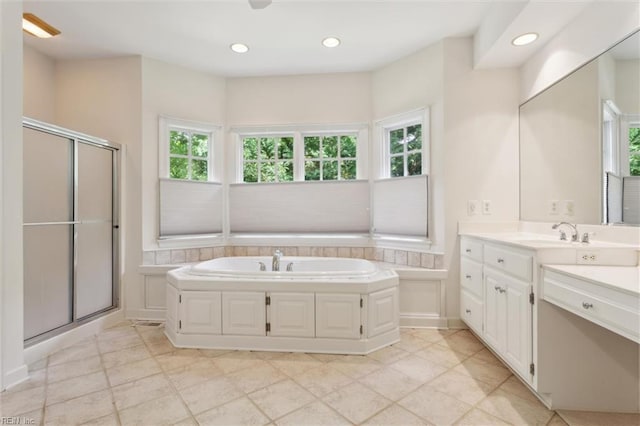 133 Sugar Bush, Williamsburg, VA 23188 - full bath featuring plenty of natural light, a garden tub, a stall shower, and recessed lighting