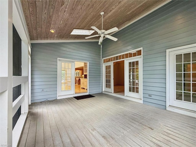 133 Sugar Bush, Williamsburg, VA 23188 - wooden terrace with a ceiling fan