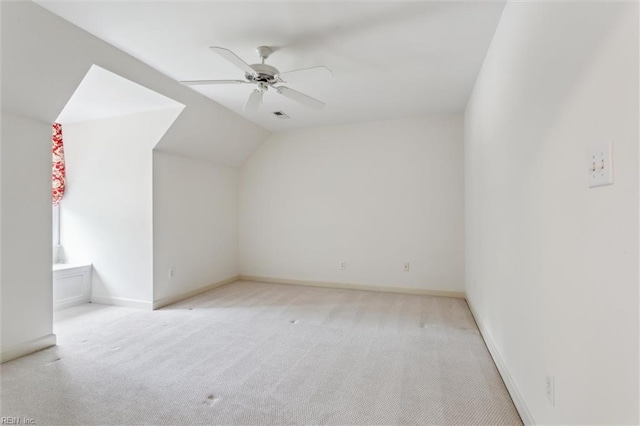 133 Sugar Bush, Williamsburg, VA 23188 - bonus room featuring carpet floors, ceiling fan, lofted ceiling, and baseboards