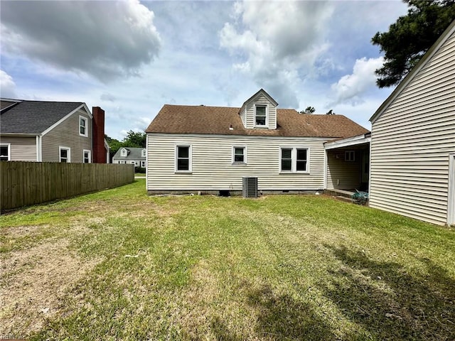 3860 Nansemond Cir, Norfolk, VA 23513 - rear view of house featuring crawl space and central AC unit