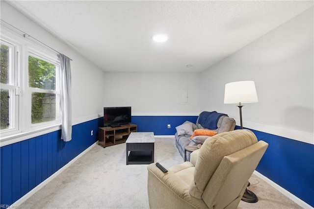 6628 Glenoak Dr, Norfolk, VA 23513 - living area with carpet floors, a textured ceiling, and baseboards
