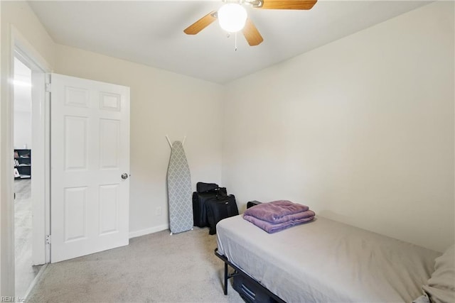6628 Glenoak Dr, Norfolk, VA 23513 - bedroom with light carpet, ceiling fan, and baseboards