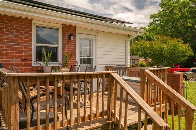 508 Stalham Rd, Chesapeake, VA 23325 - wooden terrace with stairs