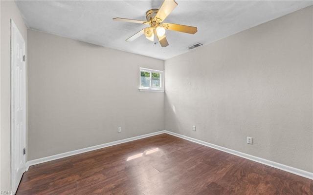 4704 Lonewillow Ln, Virginia Beach, VA 23455 - empty room with wood finished floors, baseboards, and ceiling fan
