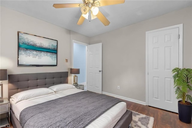 4704 Lonewillow Ln, Virginia Beach, VA 23455 - bedroom with wood finished floors, baseboards, and a ceiling fan