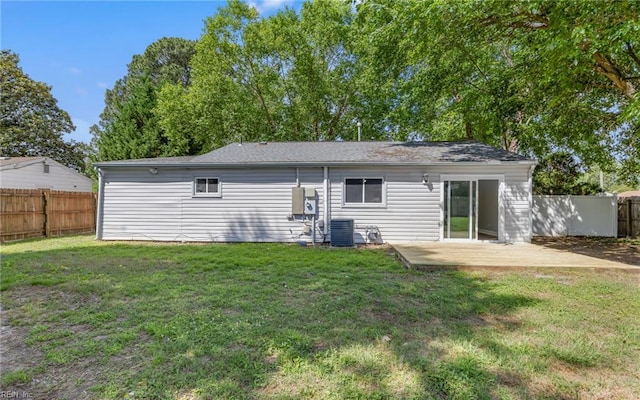 4704 Lonewillow Ln, Virginia Beach, VA 23455 - back of property featuring a patio and central AC unit