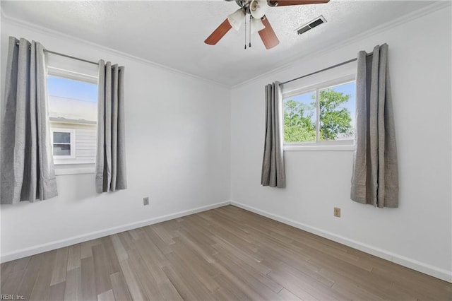 5 Still Harbor Ct, Hampton, VA 23669 - empty room featuring wood finished floors, ceiling fan, crown molding, and baseboards