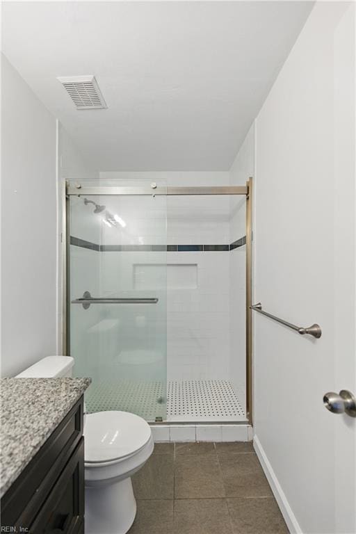 1713 Silver Springs Ct, Virginia Beach, VA 23456 - bathroom with a stall shower, vanity, and toilet