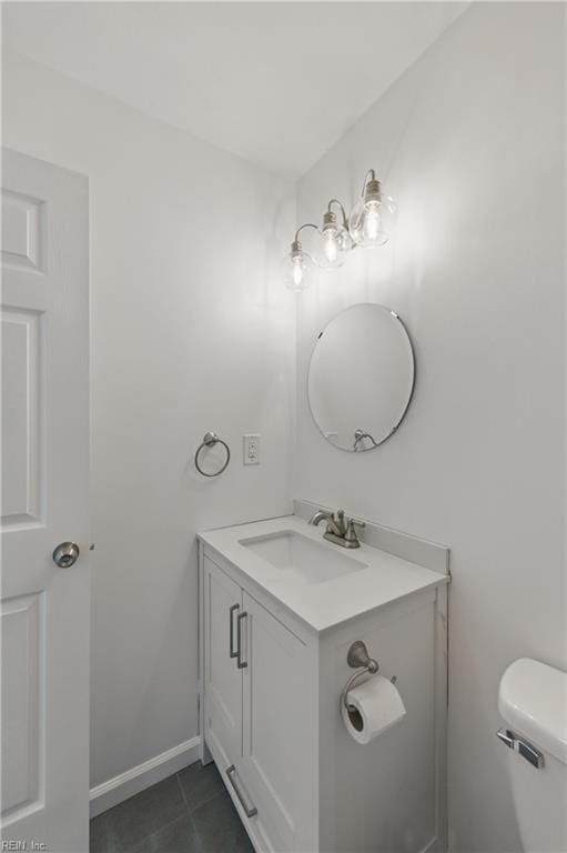 1713 Silver Springs Ct, Virginia Beach, VA 23456 - bathroom with vanity, tile patterned floors, toilet, and baseboards