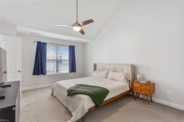 23 Mallory Way, Hampton, VA 23664 - bedroom featuring carpet, lofted ceiling, baseboards, and a ceiling fan