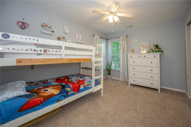 1020 Baydon Ln, Chesapeake, VA 23322 - carpeted bedroom with baseboards and a ceiling fan