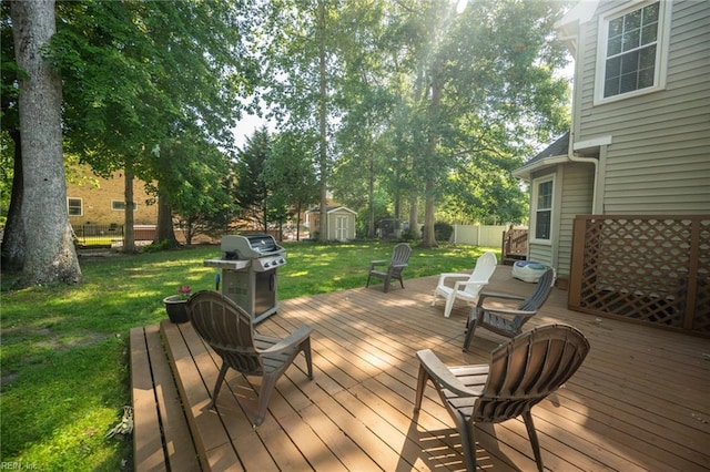 1020 Baydon Ln, Chesapeake, VA 23322 - wooden terrace with area for grilling