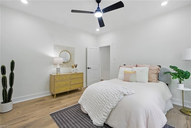 1653 Shipyard Rd, Chesapeake, VA 23323 - bedroom featuring light wood finished floors, recessed lighting, baseboards, and ceiling fan