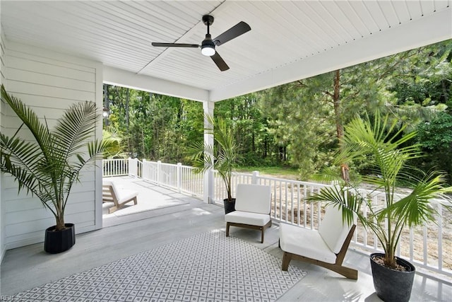 1653 Shipyard Rd, Chesapeake, VA 23323 - view of patio featuring a ceiling fan