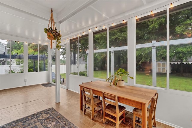 2305 Shorebird Ct, Chesapeake, VA 23323 - sunroom featuring outdoor dining area and baseboards