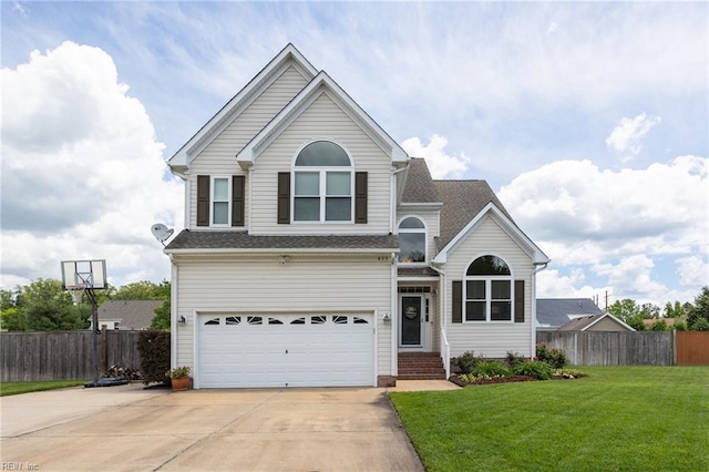 433 Fall Ridge Ln, Chesapeake, VA 23322 - traditional-style house with an attached garage and driveway