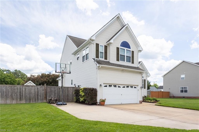 433 Fall Ridge Ln, Chesapeake, VA 23322 - view of front of property featuring a garage and concrete driveway