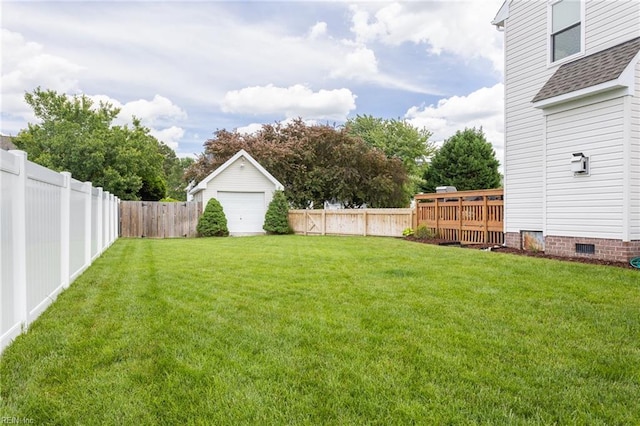433 Fall Ridge Ln, Chesapeake, VA 23322 - view of yard with a deck and a garage