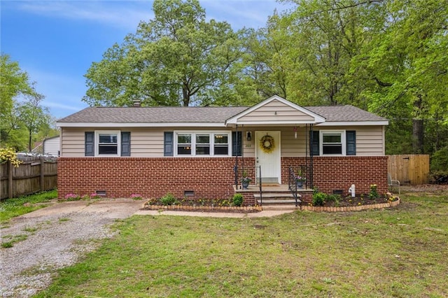 203 Old Seaford Rd, Seaford, VA 23696 - bungalow-style house featuring brick siding, crawl space, and a porch