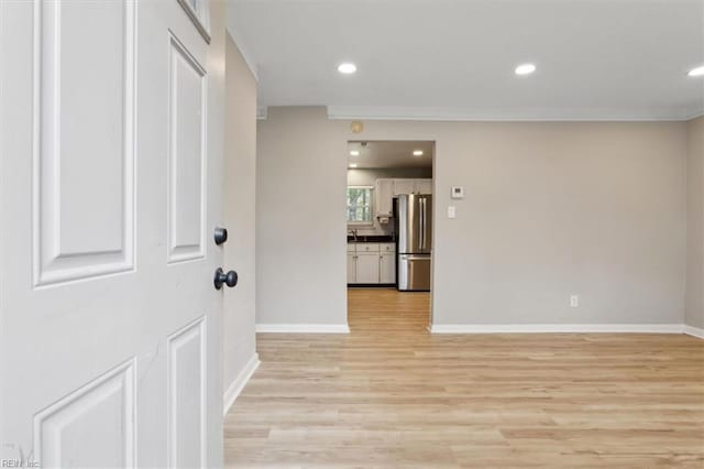 500 Mango Dr, Virginia Beach, VA 23452 - foyer featuring recessed lighting, light wood-type flooring, baseboards, and ornamental molding