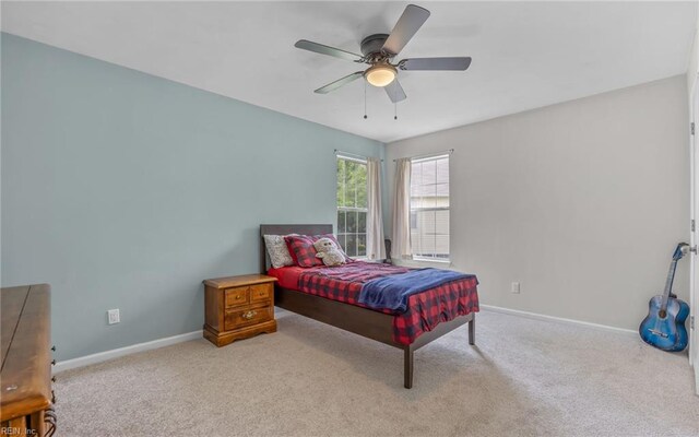 6329 Pelican Cres S, Suffolk, VA 23435 - bedroom featuring baseboards, carpet flooring, and ceiling fan