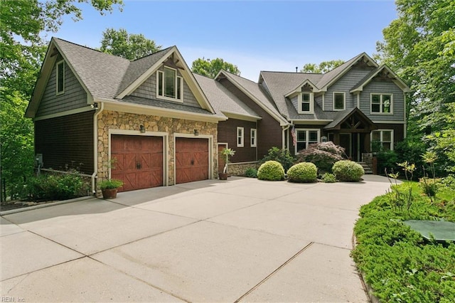 3197 N Riverside Dr, Lanexa, VA 23089 - craftsman-style house with driveway and stone siding