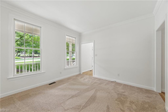 133 Mid Ocean, Williamsburg, VA 23188 - unfurnished room with crown molding, baseboards, and light colored carpet