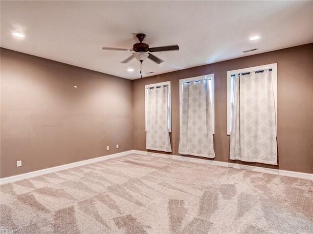 88 Alexandria Way, Carrollton, VA 23314 - unfurnished bedroom featuring carpet floors, baseboards, recessed lighting, and ceiling fan